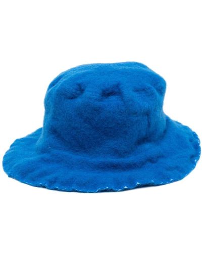 Comme des Garçons Textured Wool Bucket Hat - Blue