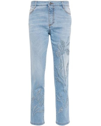 Ermanno Scervino Mid-rise Straight-leg Jeans - Blue