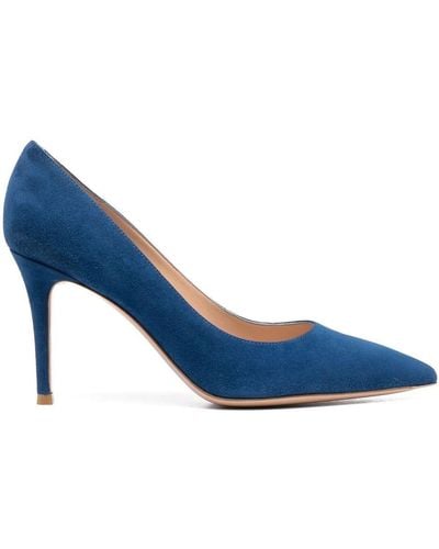 Gianvito Rossi Gianvito 85mm Pointed Court Shoes - Blue