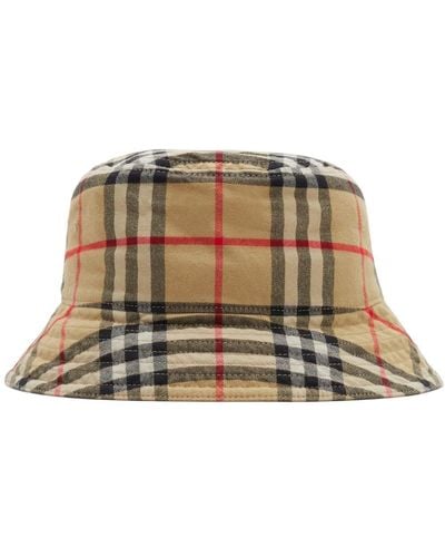 Burberry Sombrero de pescador con motivo Vintage Check - Neutro