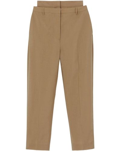 Burberry Pantalones con doble cintura - Marrón