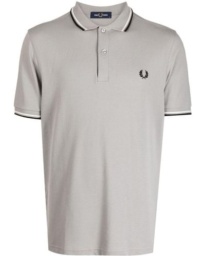 Fred Perry コントラストトリム ポロシャツ - グレー
