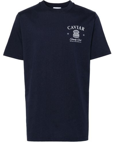 FAMILY FIRST Camiseta con estampado de caviar - Azul