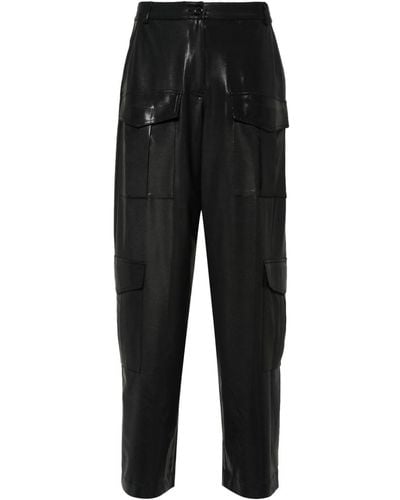 Pinko Pantalon à poches cargo - Noir