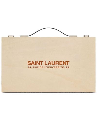 Saint Laurent Tasche mit Logo-Print - Natur
