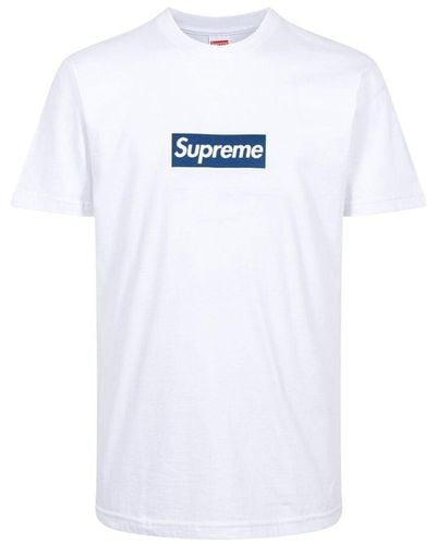 Supreme X Yankees T-shirt Met Logo - Wit