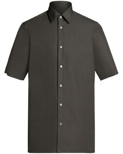 Maison Margiela Four-stitch Short-sleeve Shirt - Black