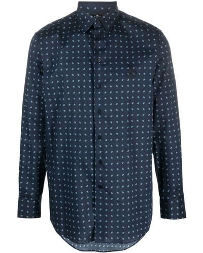 Etro Paisley-print Button-up Shirt - Blue