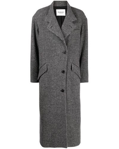 Isabel Marant Manteau en laine Sabine à simple boutonnage - Gris