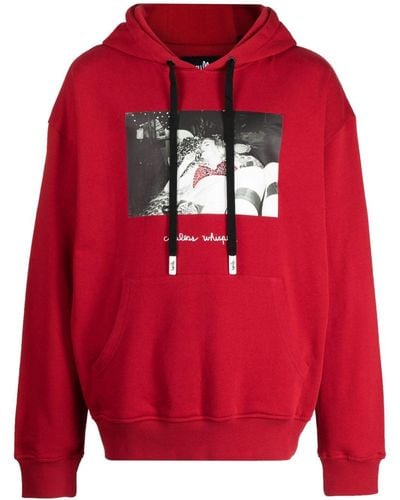 Haculla Careless Whisper Cotton Hoodie - Red