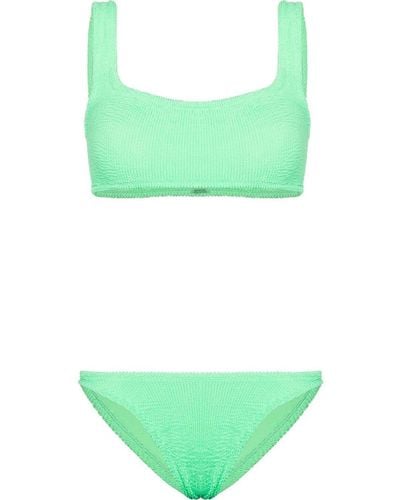 Hunza G Bikini Xandra à effet froissé - Vert