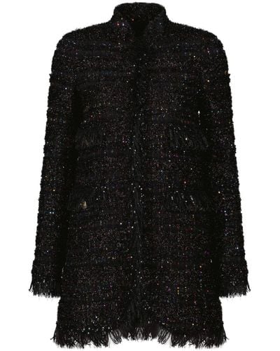 Giambattista Valli Tweed Mini-jurk Met Pailletten - Zwart