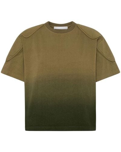 Dion Lee T-shirt à effet délavé - Vert