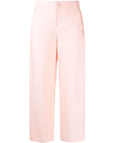 Aeron Short-slits Cotton-blend Trousers - Pink