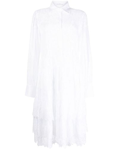 Ermanno Scervino Lace-detail Shirt Dress - White