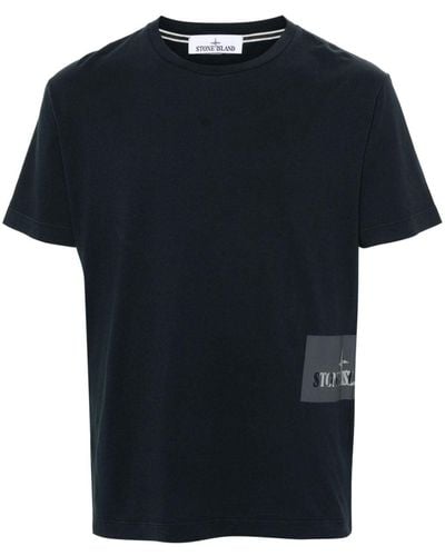 Stone Island ロゴ Tシャツ - ブラック