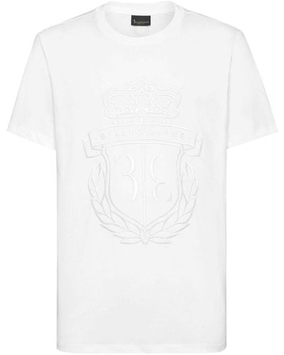 Billionaire T-shirt en coton à logo brodé - Blanc