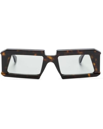 Kuboraum Mask X20 Rectangle-frame Sunglasses - Brown
