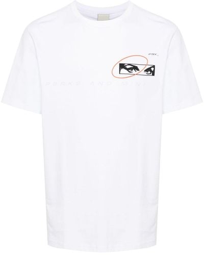 Perks And Mini Eyes are the Windows T-Shirt mit Logo-Print - Weiß