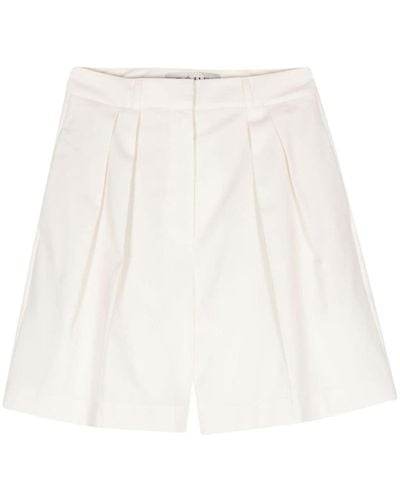 Rohe Shorts mit Bügelfalten - Weiß