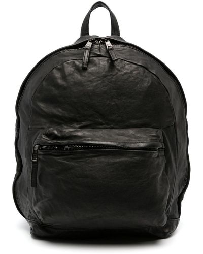 Giorgio Brato Zip-up Leather Backpack - Black