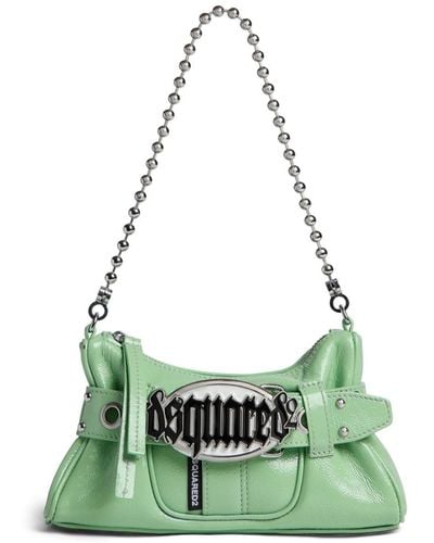 DSquared² Gothic Leather Shoulder Bag - Green