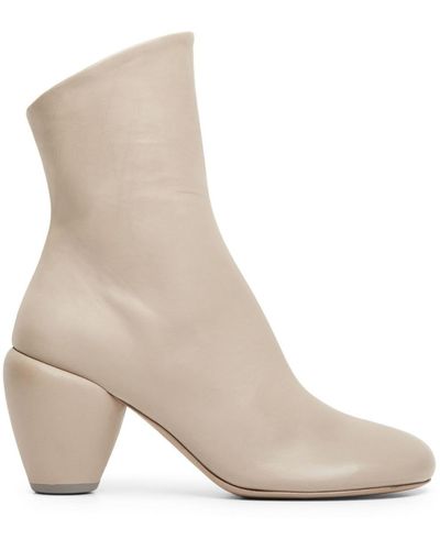 Marsèll Conotto 80mm Leather Ankle Boots - Natural