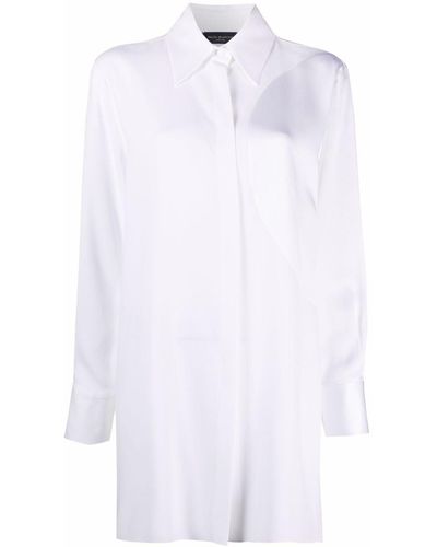 Piazza Sempione Curve-detail Button-up Shirt - White