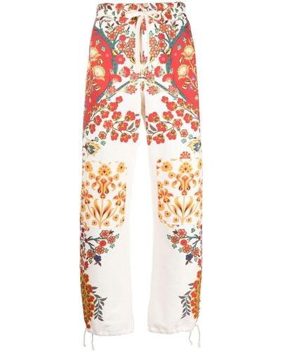 Etro Pantalones de chándal con estampado floral - Blanco
