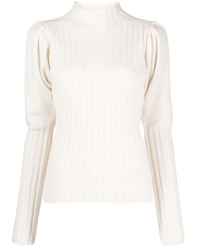 Chloé Ribbed-knit Cashmere Sweater - White