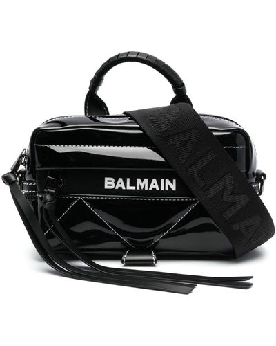 Balmain Handtasche mit Logo-Print - Schwarz
