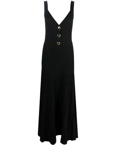 Moschino ハートシェイプ ボタン ドレス - ブラック