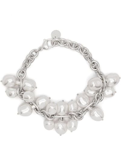 Cult Gaia Bracelet serti de perles artificielles - Métallisé