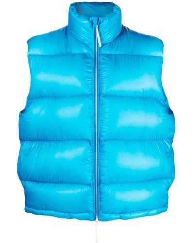 Jil Sander Quilted Vest - Men's - Polyamide/feather Down/polyester - Blue