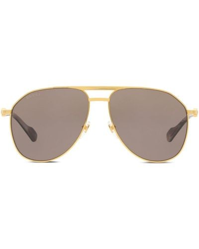 Gucci Pilot-frame Sunglasses - Metallic