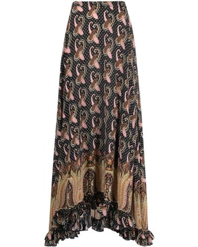 Etro Maxi-jurk Met Paisley-print - Zwart