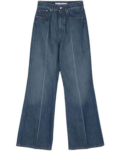 A.P.C. Clienteau High-rise Wide-leg Jeans - Blue