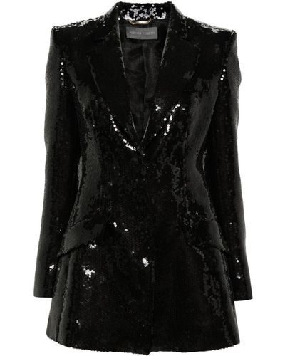 Alberta Ferretti Sequin-embellished Blazer - Black