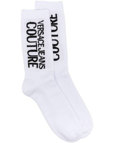 Versace Jeans Couture Socken mit Logo-Print - Weiß