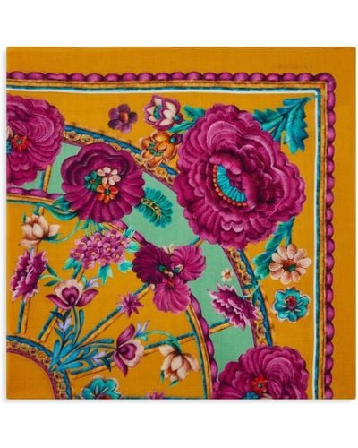 La DoubleJ Floral-print Cotton Pareo - Pink