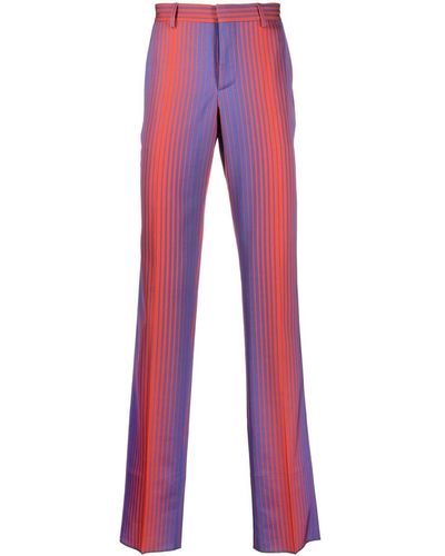 Moschino Stripe-pattern Straight-leg Trousers - Red