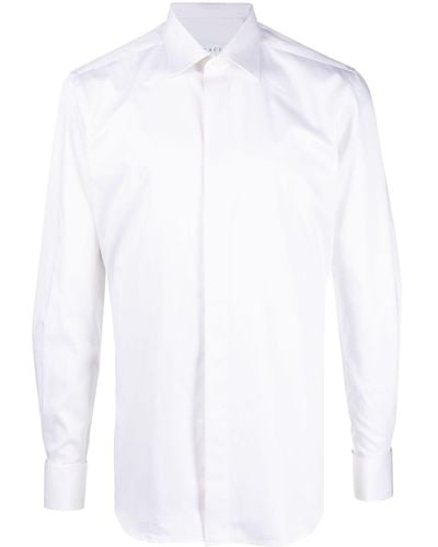 Xacus Long-sleeve Cotton Shirt - White