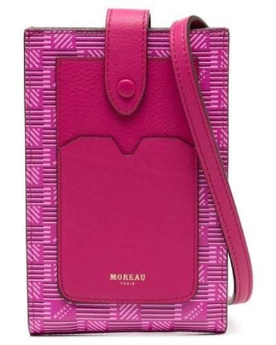 Moreau Small Cross Leather Bag - Pink