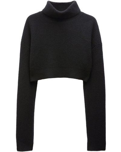 Filippa K Ribbed-knit Cashmere Cropped Sweater - Black