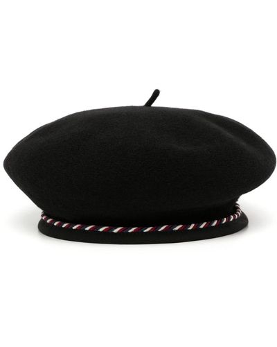 Bode リボンディテール ベレー帽 - ブラック