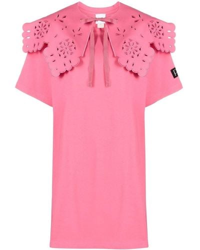 Patou Detachable Collar T-shirt Dress - Pink