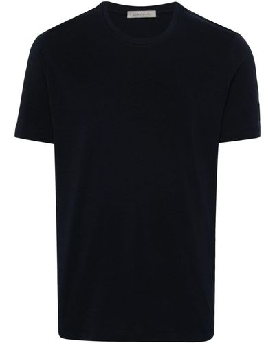 Corneliani Katoenen T-shirt Met Logopatch - Zwart