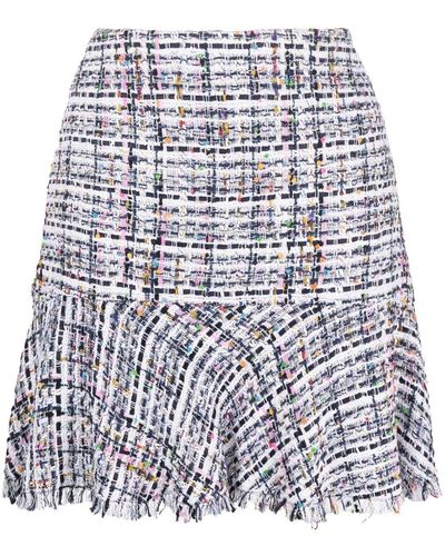 Karl Lagerfeld Summer Boucle Mini Skirt - White