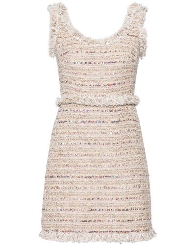 Giambattista Valli Sequin-embellished Tweed Dress - Natural