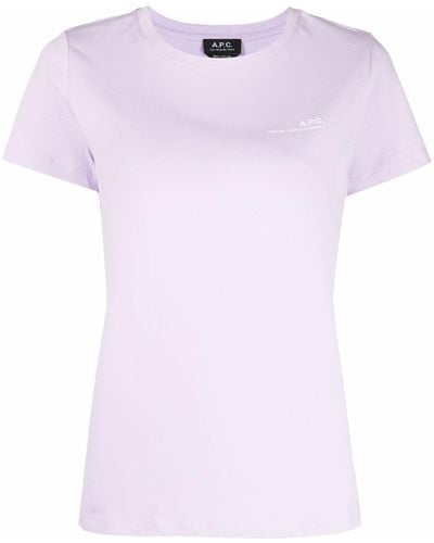 A.P.C. Purple Chest Logo-print T-shirt